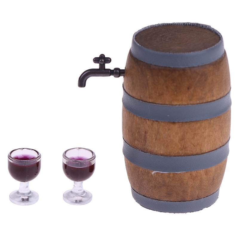 Wine Beer Red - Mini Wooden Red Wine Barrel Miniature