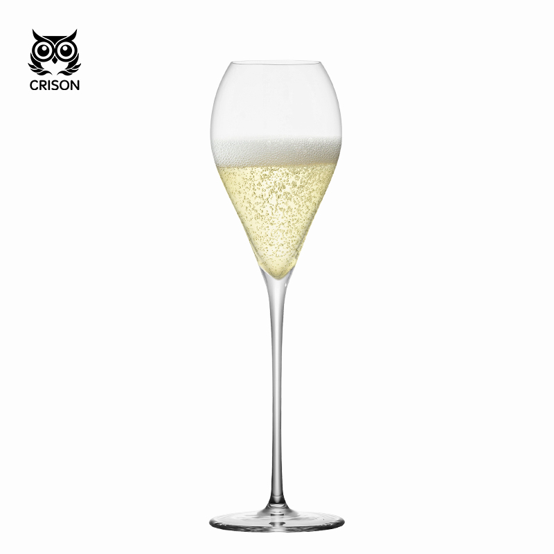 Champagne Flute Pair - Crison CP8207 Handmade Crystal Glass Champagne