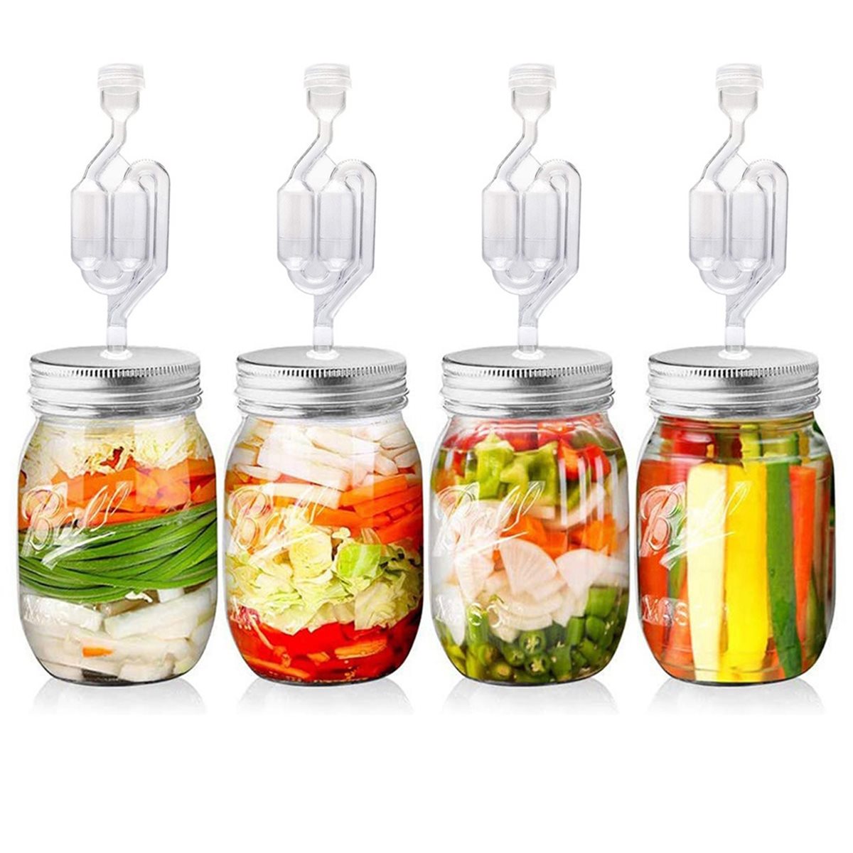 Wine Beer And More - 4pcs 70mm Fermentation Lid & Airlock