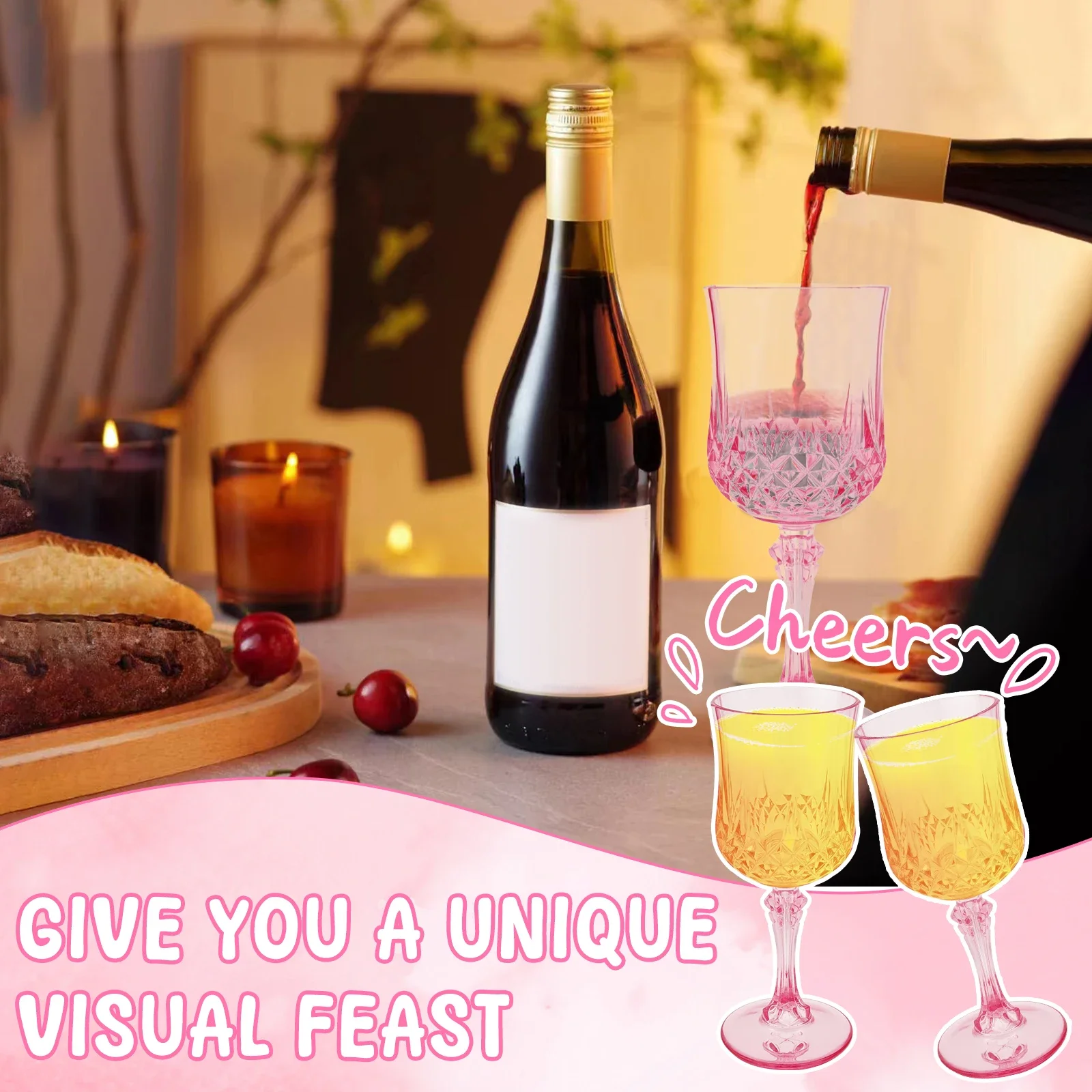 36Pcs Plastic Wine Glasses 3.0 - Champagne Flute Pair recension och pris
