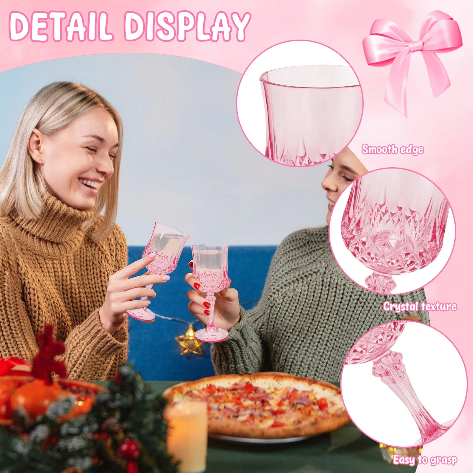 36Pcs Plastic Wine Glasses 3.0 - Champagne Flute Pair recension och pris