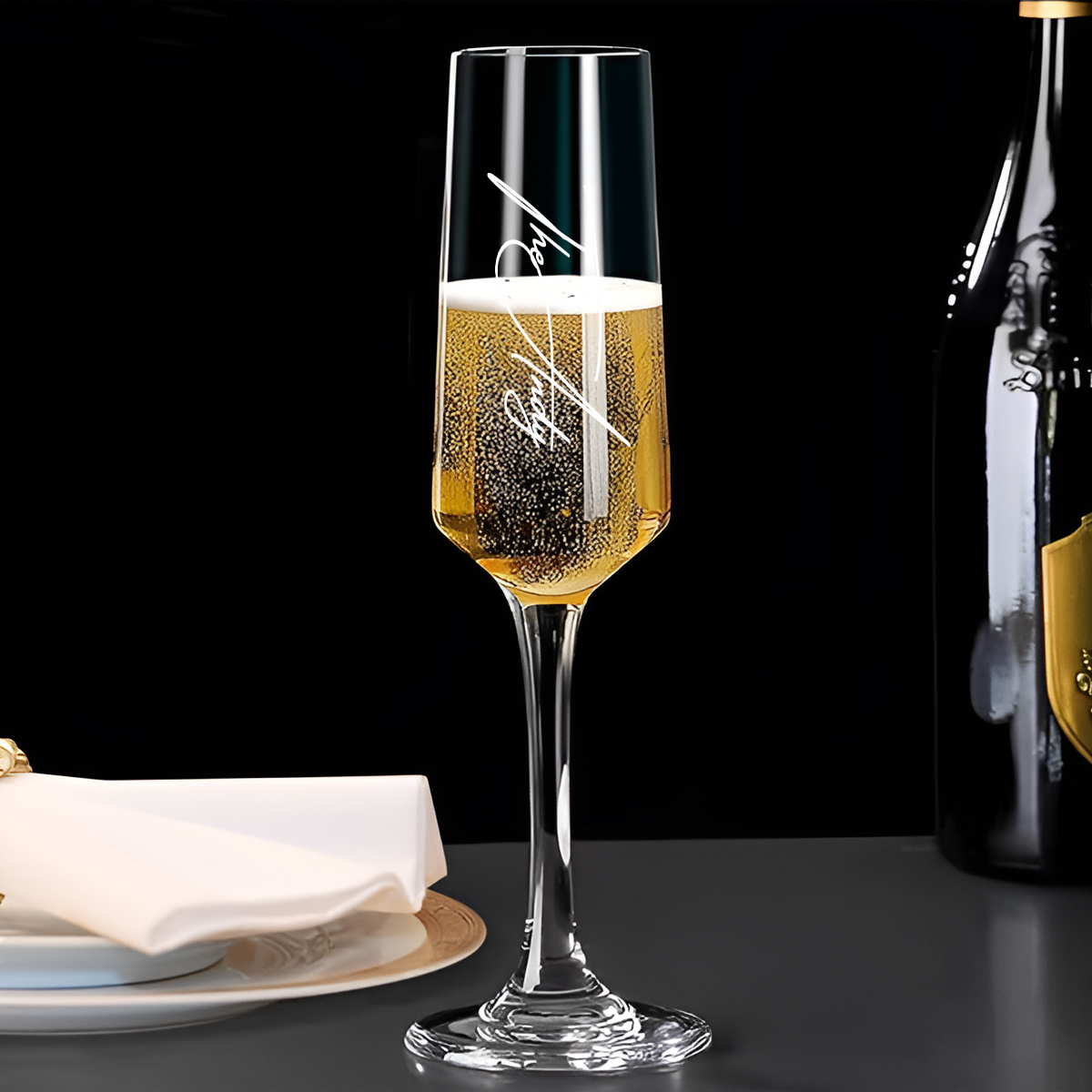 Custom Wedding Champagne Glass - Champagne Flute Pair recension och pris