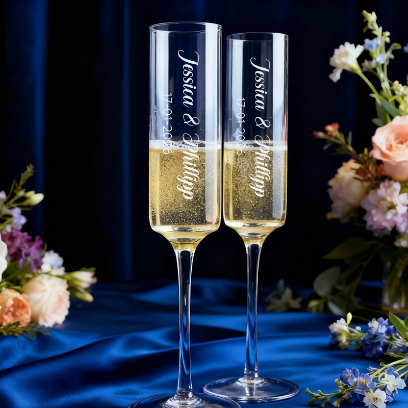 2PCS Personalized Champagne Gl - Champagne Flute Pair recension och pris