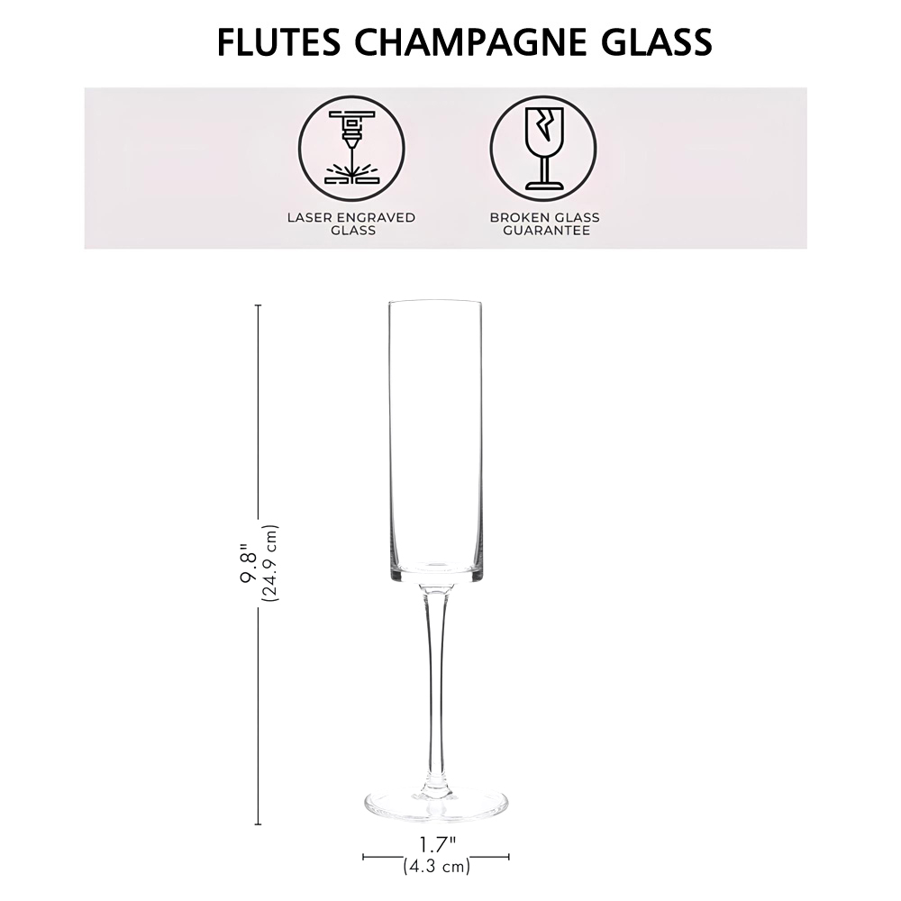 2PCS Personalized Champagne Gl - Champagne Flute Pair recension och pris