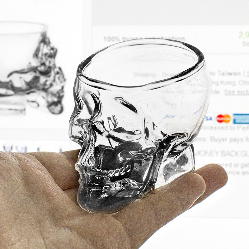 Creative Glass Skull Beer Mug  - Wine To Beer To Liquor recension och pris