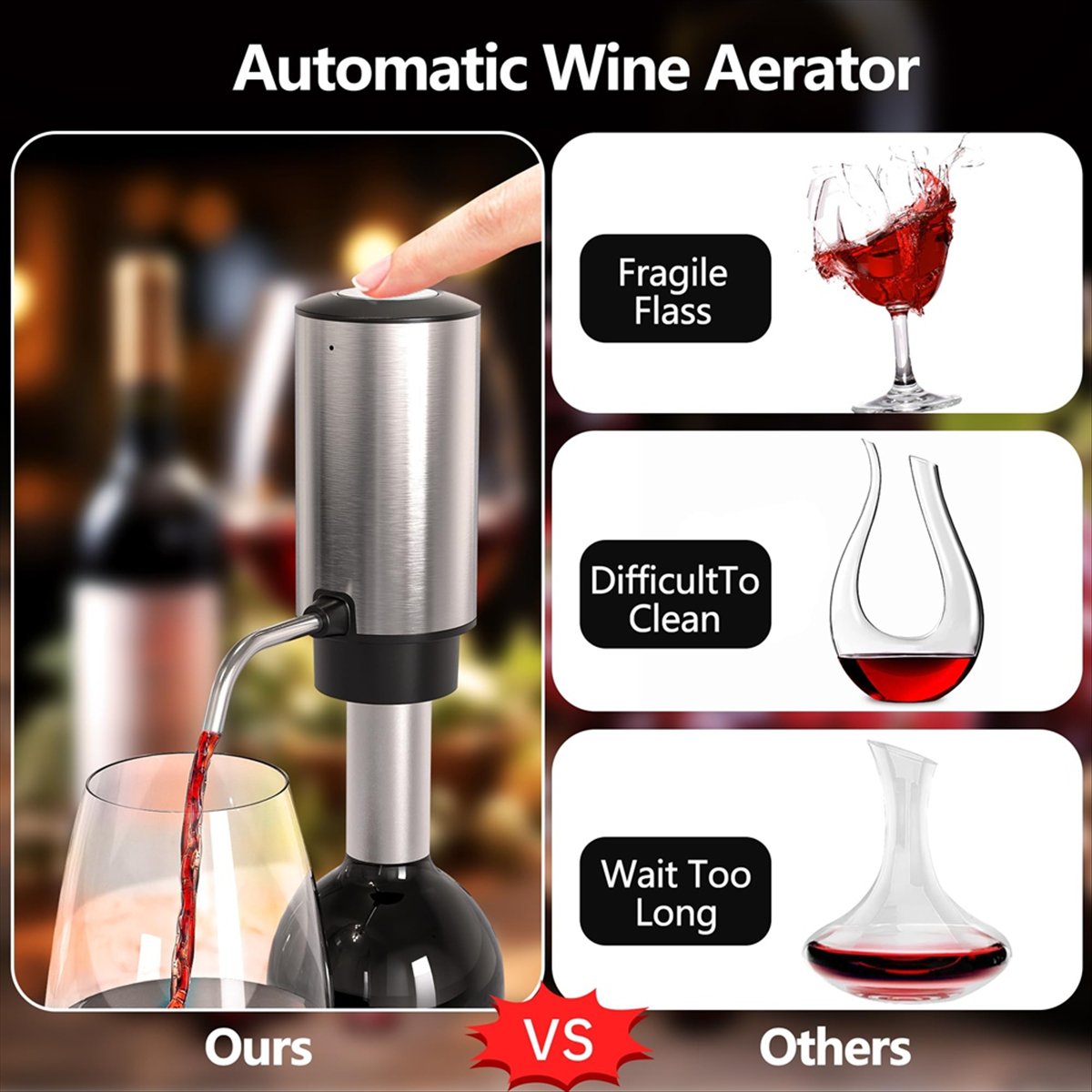 ETRT Electric Wine Aerator Win - Decanter Aerator Set recension och pris