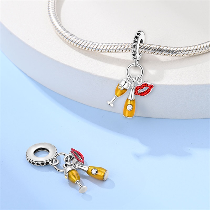 Fashion 925 Sterling Silver Re - Wine Beer Red recension och pris