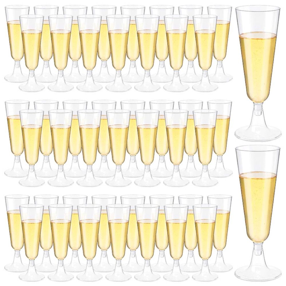 10pcs Clear Plastic Champagne  - Champagne Flute Pair recension och pris