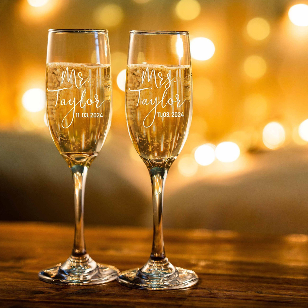 Champagne Flutes Personalized, - Champagne Flute Pair recension och pris