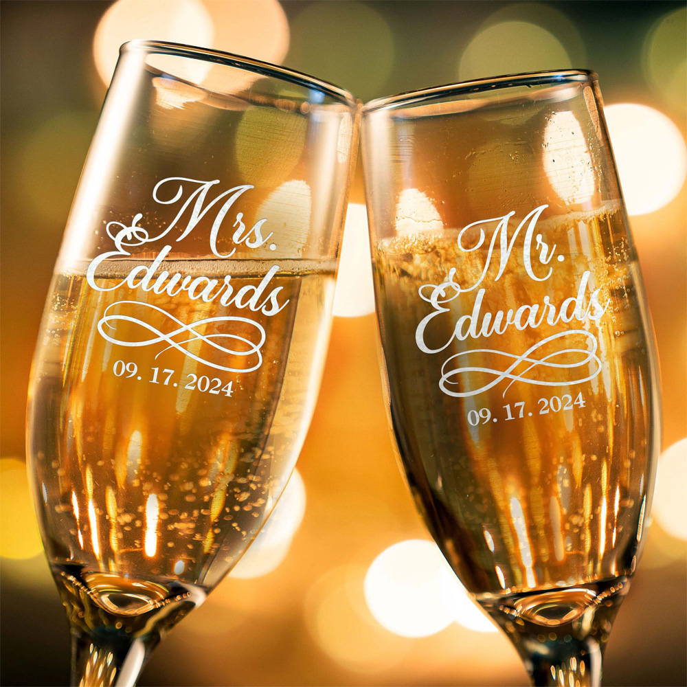 Champagne Flutes Personalized, - Champagne Flute Pair recension och pris