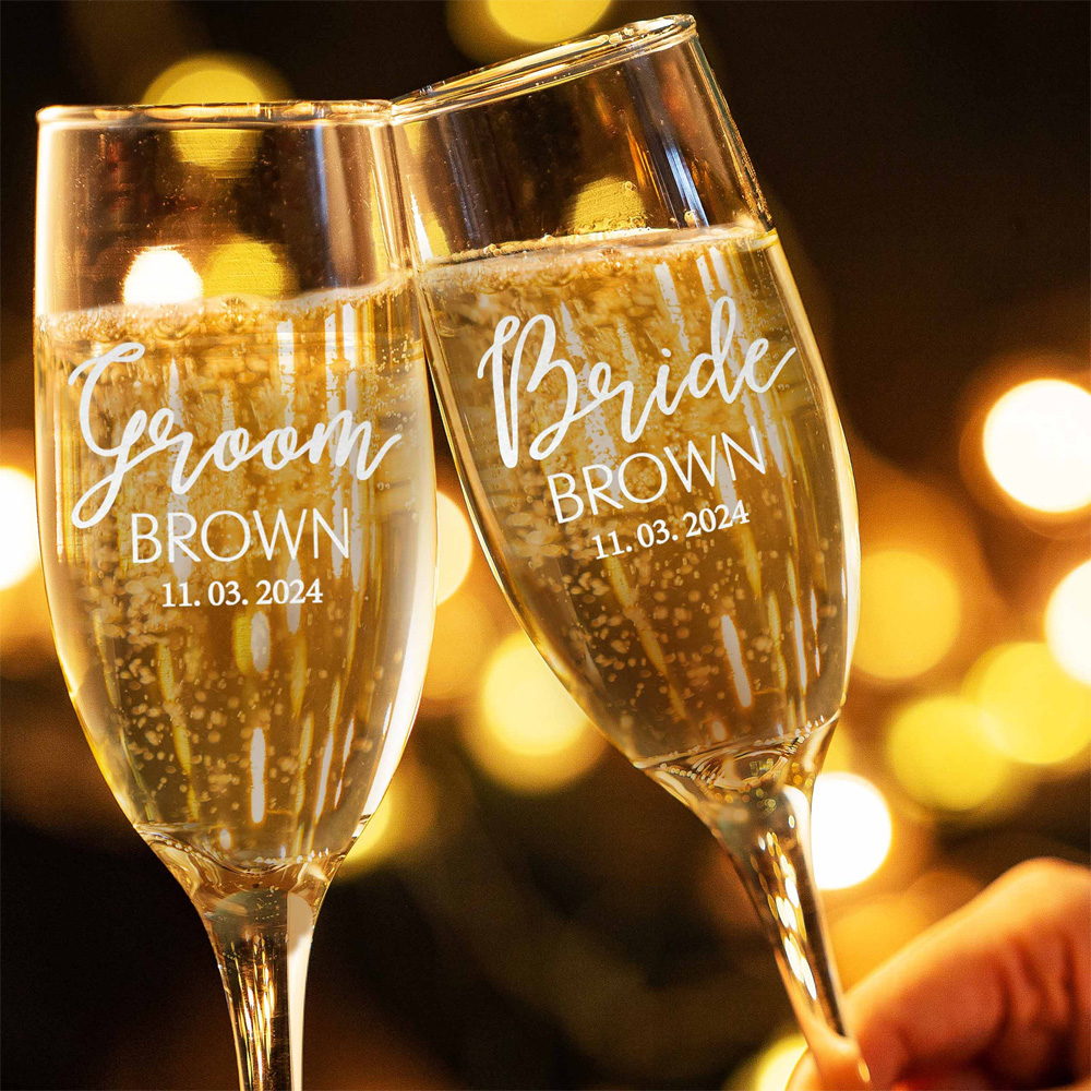 Champagne Flutes Personalized, - Champagne Flute Pair recension och pris