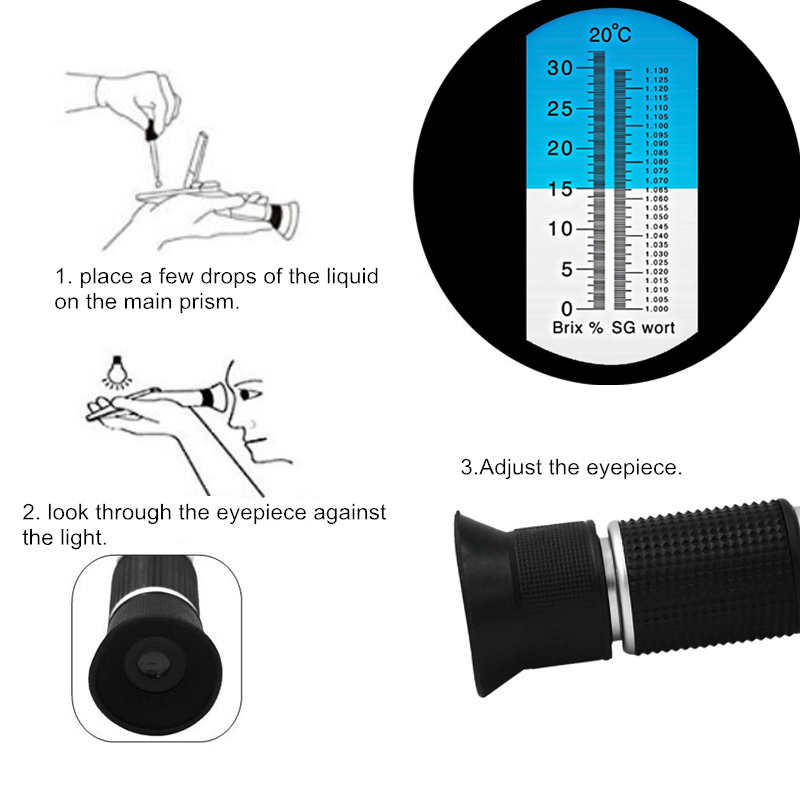 Refractometer 0-32% Brix Beer  - Wine To Beer To Liquor recension och pris