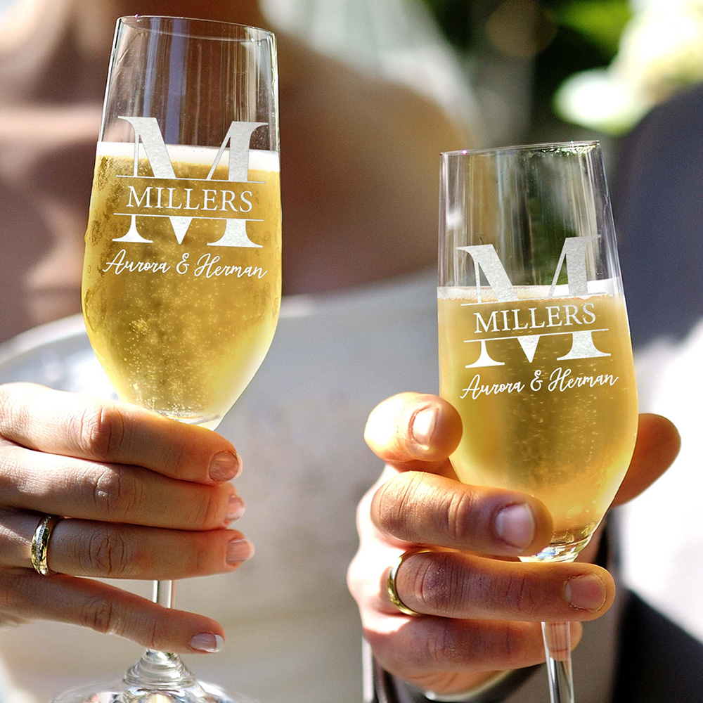 Personalizedd Set of 2 Champag - Champagne Flute Pair recension och pris