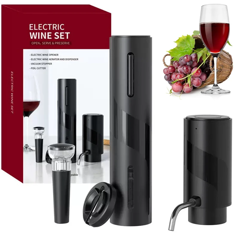 USB Rechargeable 4-in-1 Electr - Decanter Aerator Set recension och pris
